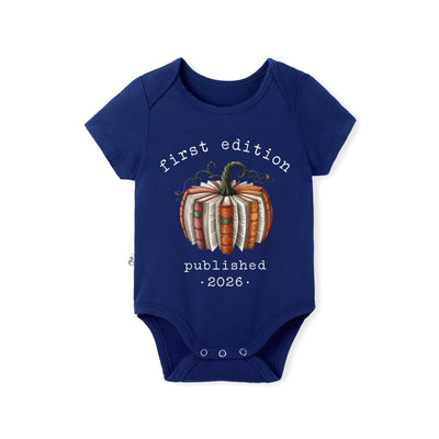 First Edition Est 2026 Bodysuit in Book Lover Bamboo Onesie