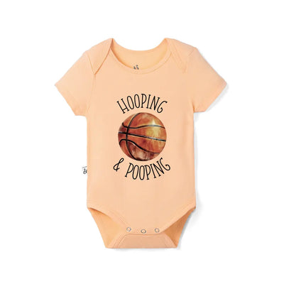 Bamboo 'Hooping & Pooping' Basketball Baby Bodysuit