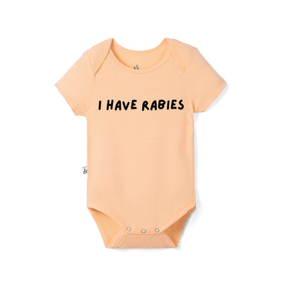 'I Have Rabies' Funny Bamboo Baby Onesie