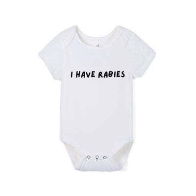 'I Have Rabies' Funny Bamboo Baby Onesie