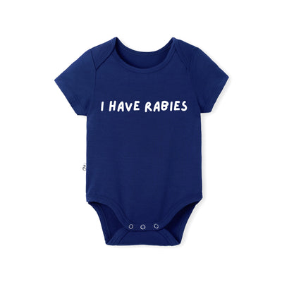 'I Have Rabies' Funny Bamboo Baby Onesie