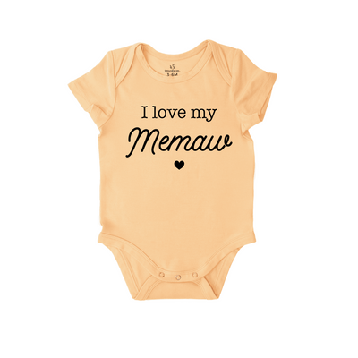 'I Love My Memaw' Onesie | Memaw Baby Onesie Gifts SwaddleAn