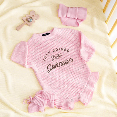 'Just Joined Team' Custom Knitted Romper