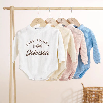 'Just Joined Team' Custom Knitted Romper