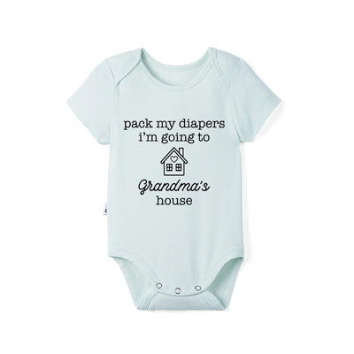 Pack My Diapers I'm Going To Grandma's House Baby Onesie