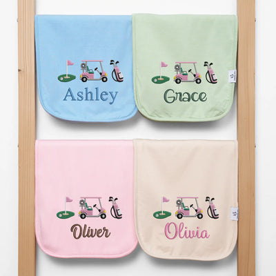 Personalized Baby Golf Burp Cloths