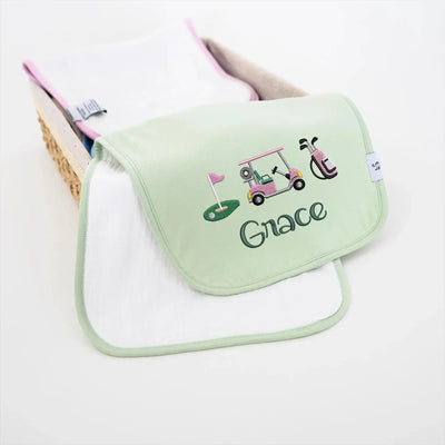 Personalized Baby Golf Burp Cloths