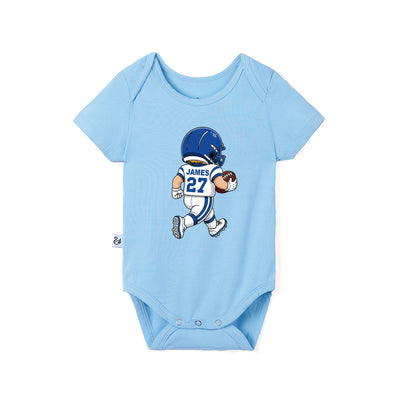 Personalized Football Sport Baby Onesie