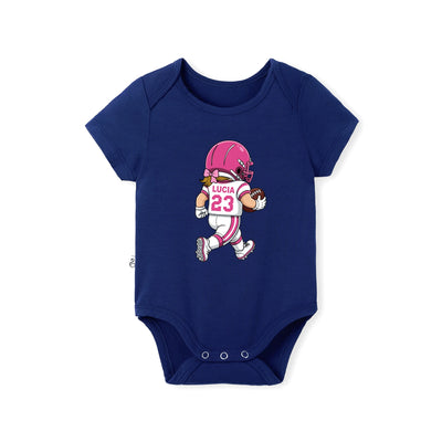 Personalized Football Sport Baby Onesie