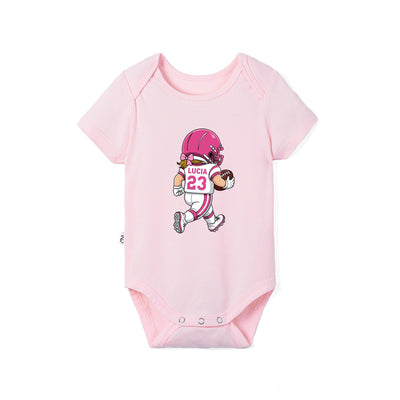 Personalized Football Sport Baby Onesie