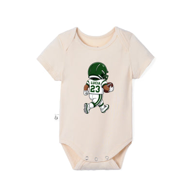 Personalized Football Sport Baby Onesie