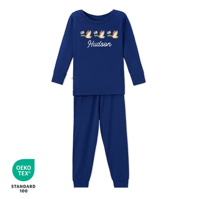 Personalized Name Mallard Duck Baby Pajamas