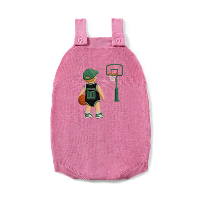 Personalized Team Name Basketball Baby Strap Romper