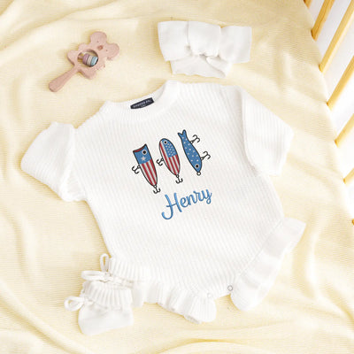 Personalized USA Fishing Baby Romper