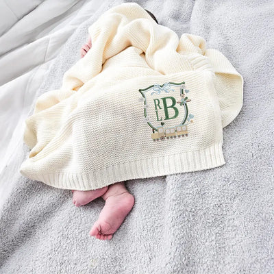 Personalized Monogram Train Toys Baby Blanket - SwaddleAn