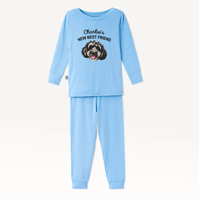 Printed Dog Portrait Baby Pajamas