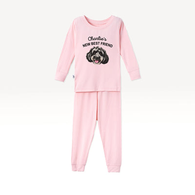 Printed Dog Portrait Baby Pajamas