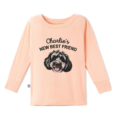 Printed Dog Portrait Baby Pajamas