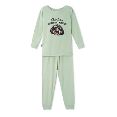 Printed Dog Portrait Baby Pajamas