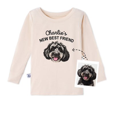 Printed Dog Portrait Baby Pajamas