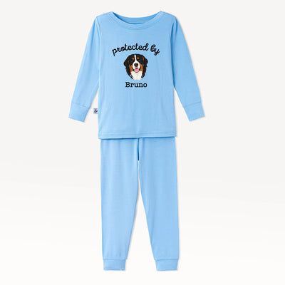 Printed Protected By Dog Baby Pajamas