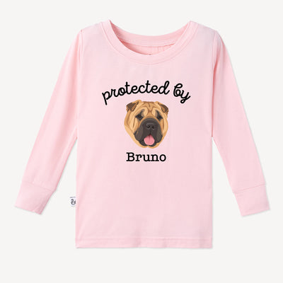 Printed Protected By Dog Baby Pajamas