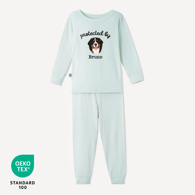 Printed Protected By Dog Baby Pajamas