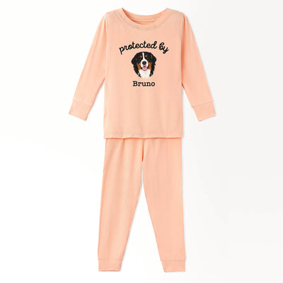 Printed Protected By Dog Baby Pajamas