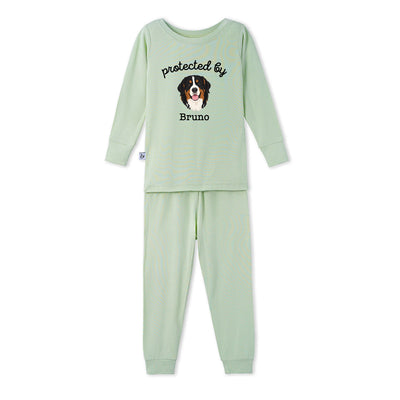 Printed Protected By Dog Baby Pajamas