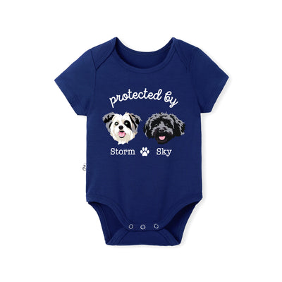 Protected By Dog Baby Onesie