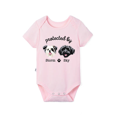 Protected By Dog Baby Onesie