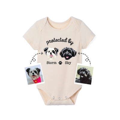 Protected By Dog Baby Onesie