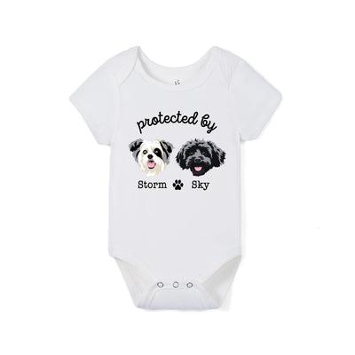 Protected By Dog Baby Onesie