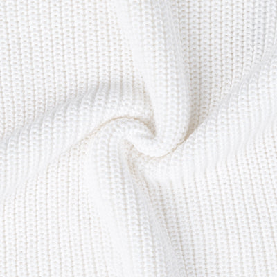 Baby Knit Romper Snap Closure in White
