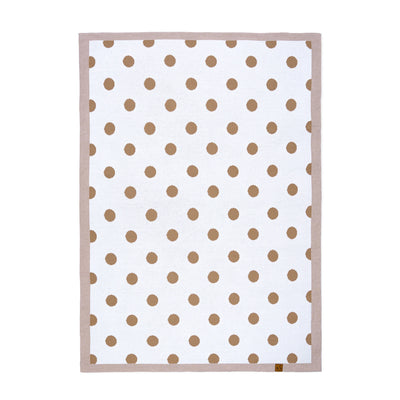 Baby Mocha Polkadot Jacquard Knit Blanket