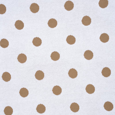 Baby Mocha Polkadot Jacquard Knit Blanket
