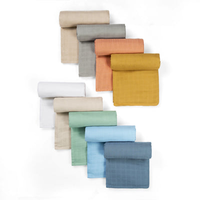 Baby Muslin Swaddle Blanket in Light Grey