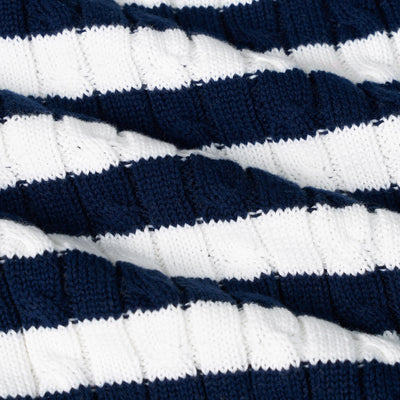 Striped Cable Knit Kids Sweater