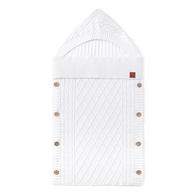 Cable Knit Baby Sleep Sack in White