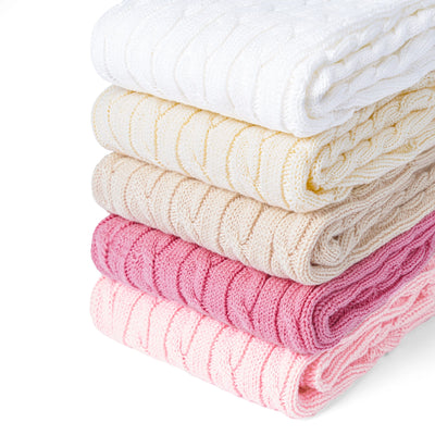 Cable Knit Short in Pink