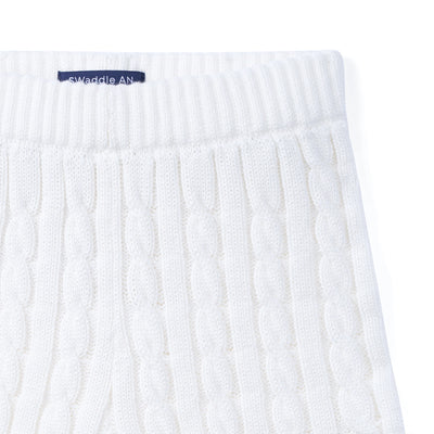 Cable Knit Short in White