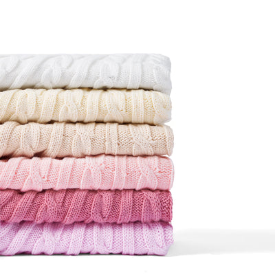 Cable Knit Skirts in White