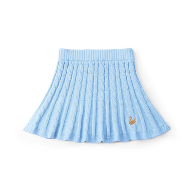 Cable Knit Skirts in Baby Blue