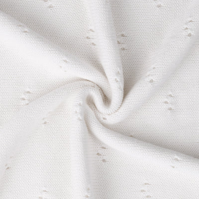 Pointelle Baby Knit Blanket in White