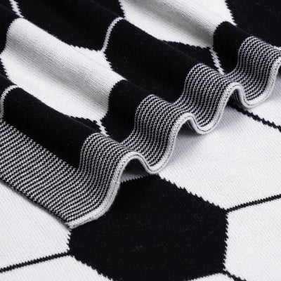 Soccer Jacquard Knit Baby Blanket