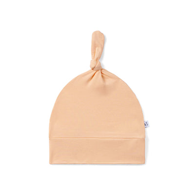 Baby Knotted Cap in Peach Fuzz