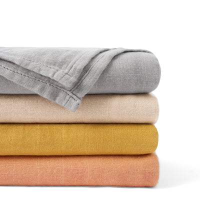 Baby Muslin Swaddle Blanket in Light Grey