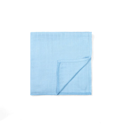 Baby Muslin Swaddle Blanket in Light Blue