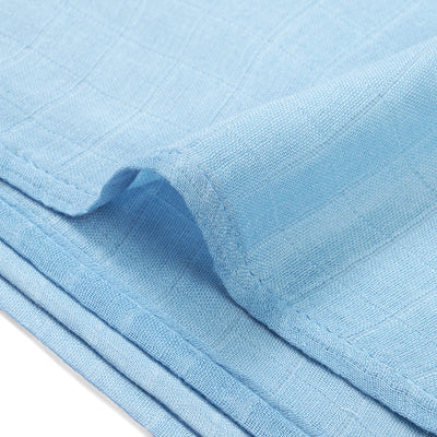 Baby Muslin Swaddle Blanket in Light Blue
