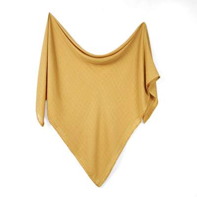 Baby Muslin Swaddle Blanket in Mustard
